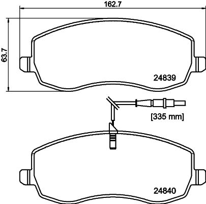 Brake Pad Set, disc brake 8DB 355 013-871