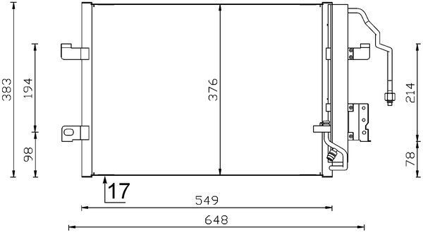 Condenser, air conditioning AC 348 000S