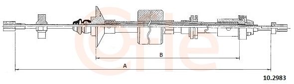 COFLE 10.2983 - Seilzug, Kupplungsbet&auml;tigung