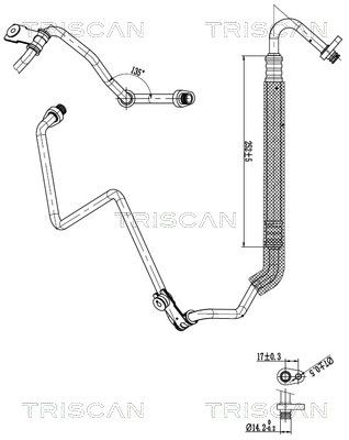 TRISCAN 9010 28020 High-/Low Pressure Line, air conditioning