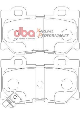 DBA XP PERFORMANCE BRAKE PADS [ Nissan 370Z, Akebono Caliper R ] - TecDoc Only