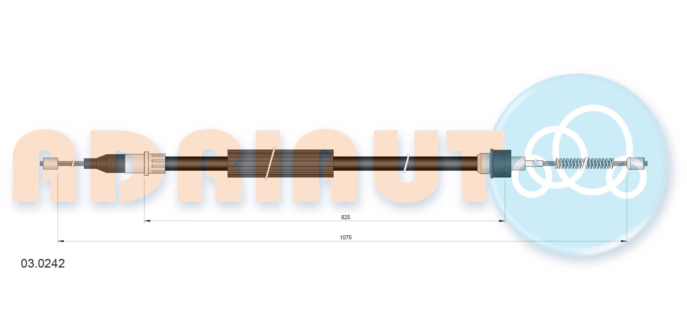 Cable Pull, parking brake 03.0242