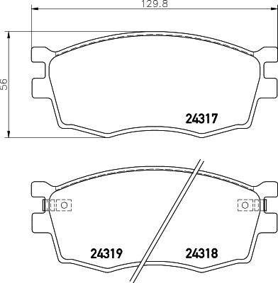 Комплект тормозных колодок, дисковый тормоз 8DB 355 006-951