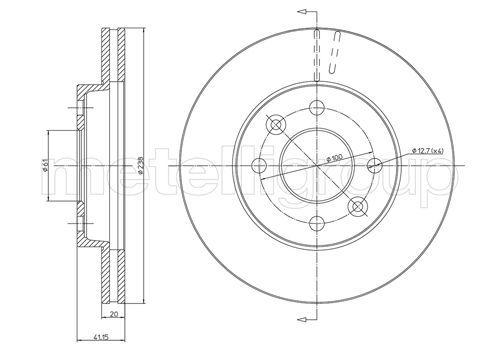 METELLI 23-0110 - Bremsscheibe