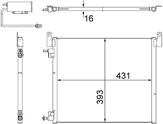 Condenser, air conditioning AC 499 000S