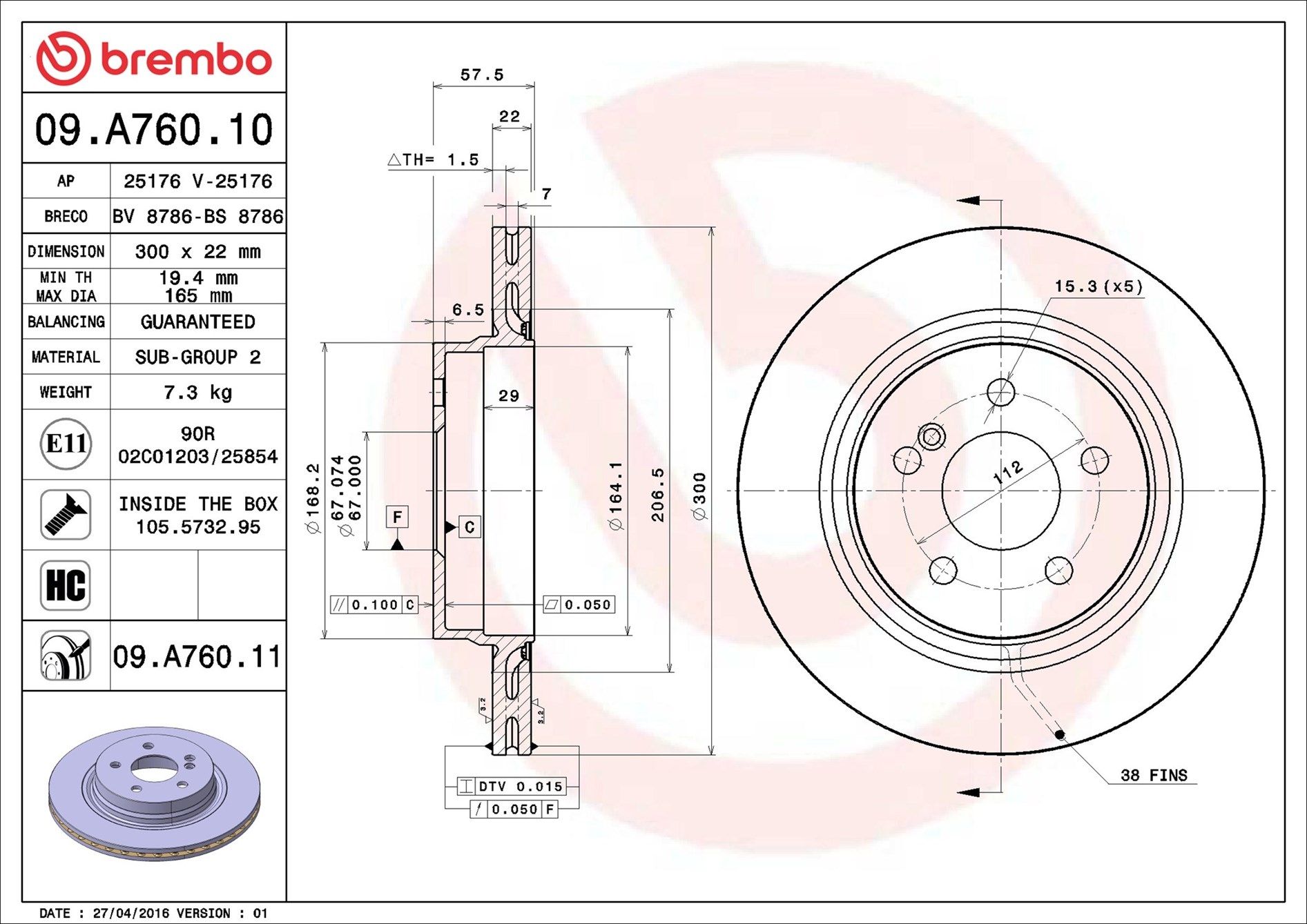 MERCEDES BENZ C350 C204 11-  (RR) - TecDoc 2