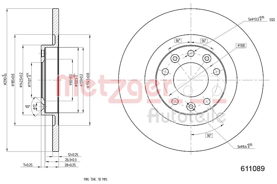 Brake Disc 6110890