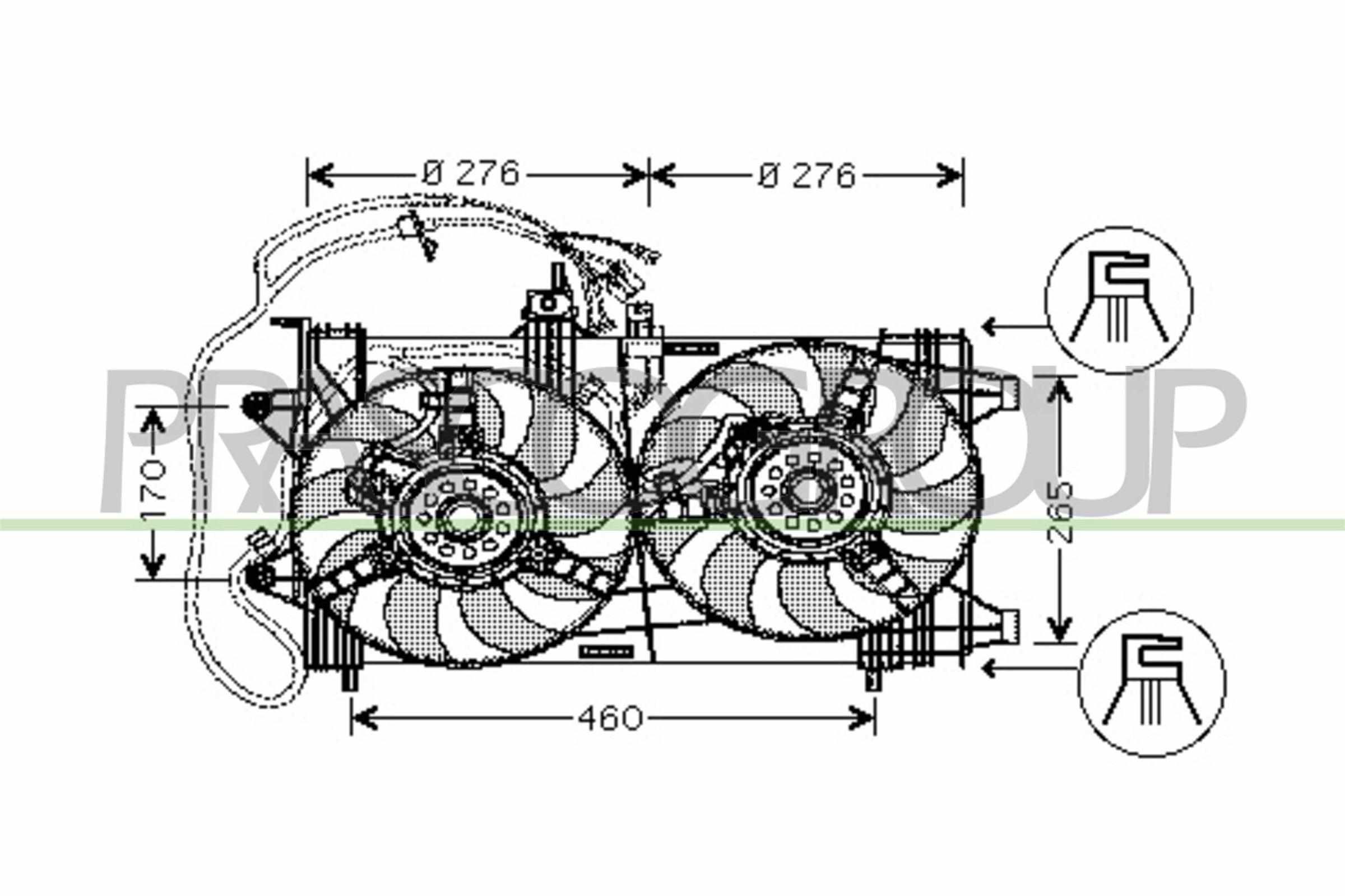 FT133F003 PRASCO AQ ventilátor, motorhűtés