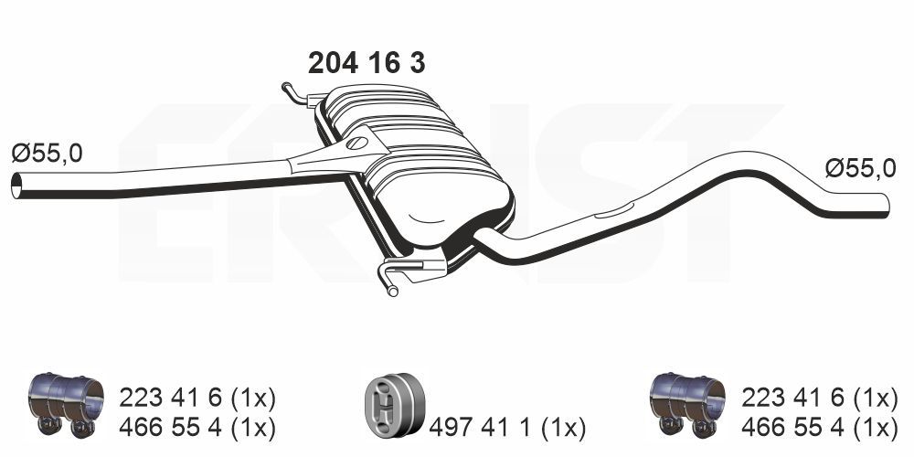 ERNST 204163 - Mittelschalld&auml;mpfer