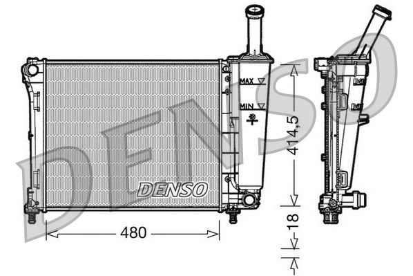 DRM09161 DENSO hűtő, motorhűtés