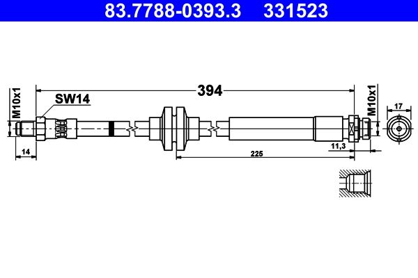 Brake Hose 83.7788-0393.3