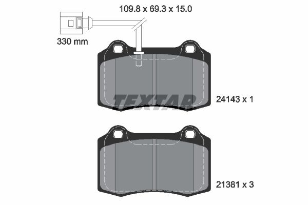 Brake Pad Set, disc brake 2414301