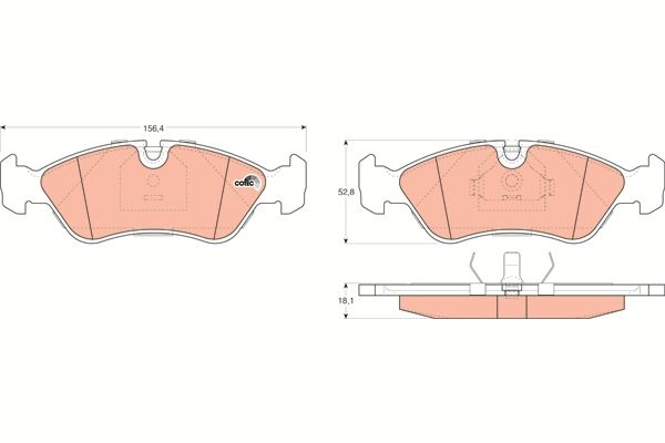 TRW DISC BRAKE PADS - TecDoc 1