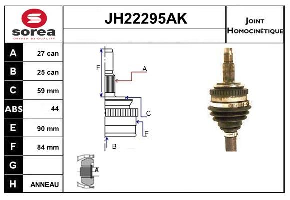 KIT CV JOINT AVEC KR053 - KAPPA