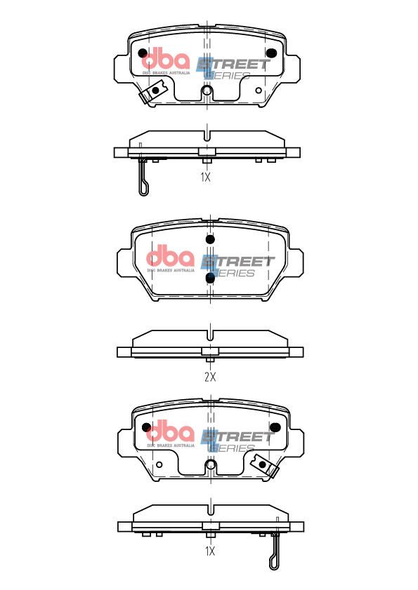 DBA SS STREET SERIES BRAKE PADS [ MITSUBISHI ECLIPSE CROSS 2017 - > R ] - TecDoc Only