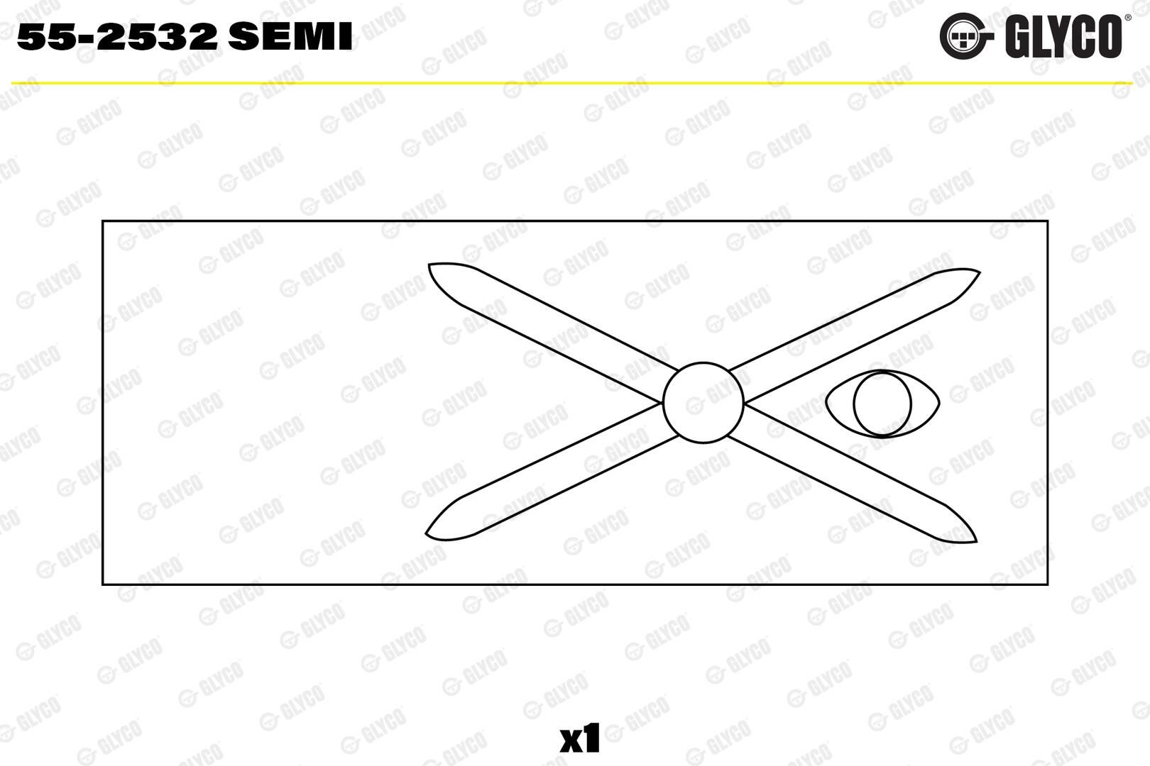 GLYCO 55-2532 SEMI - Lagerbuchse, Pleuel