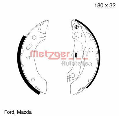 Brake Shoe Set MG 642