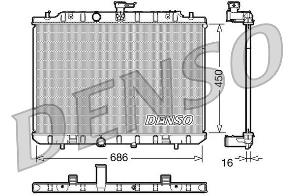 Radiator, engine cooling DRM46006