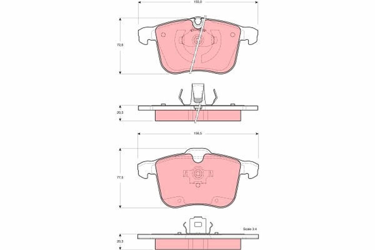 Brake Pad Set, disc brake GDB1567