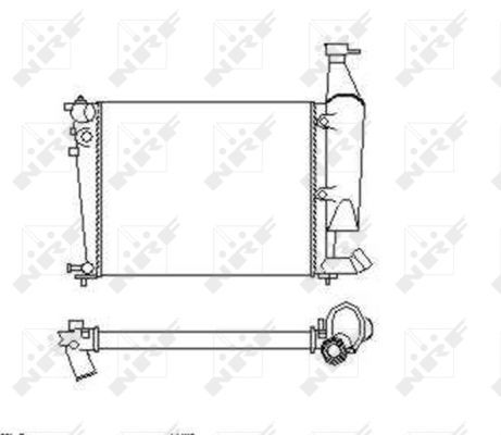 Radiator, engine cooling 54676