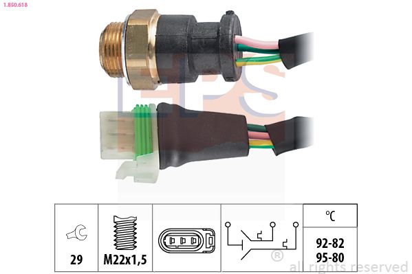 Temperature Switch, radiator fan 1.850.618