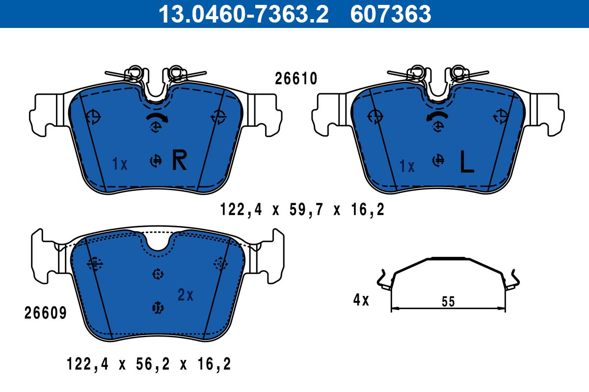 Brake Pad Set, disc brake 13.0460-7363.2