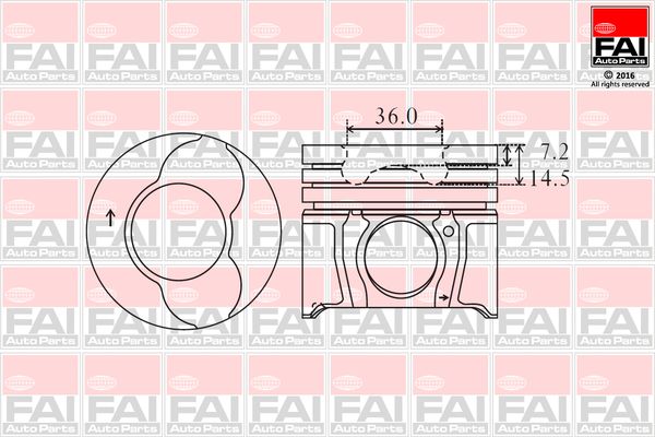 PK3-000 FAI AutoParts dugattyú