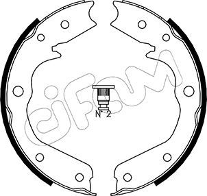Bremsbackensatz, Feststellbremse