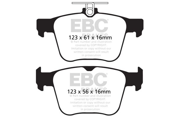 EBC Brakes DP42173R - Bremsbelagsatz, Scheibenbremse