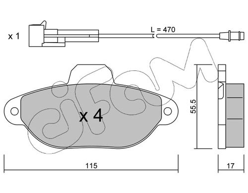 Brake Pad Set, disc brake 822-159-0