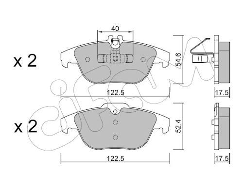 Bremsbelagsatz, Scheibenbremse