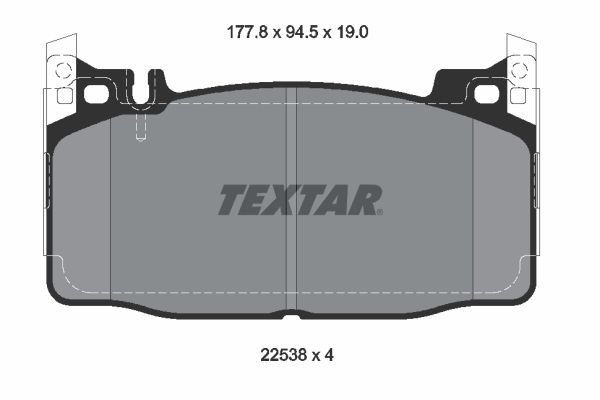 2253801 TEXTAR fékbetétkészlet, tárcsafék