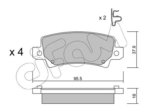 Brake Pad Set, disc brake 822-447-0