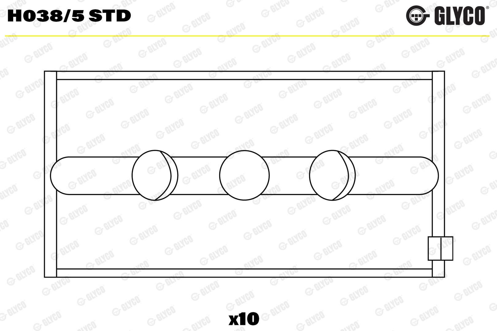 GLYCO H038/5 STD - Kurbelwellenlager
