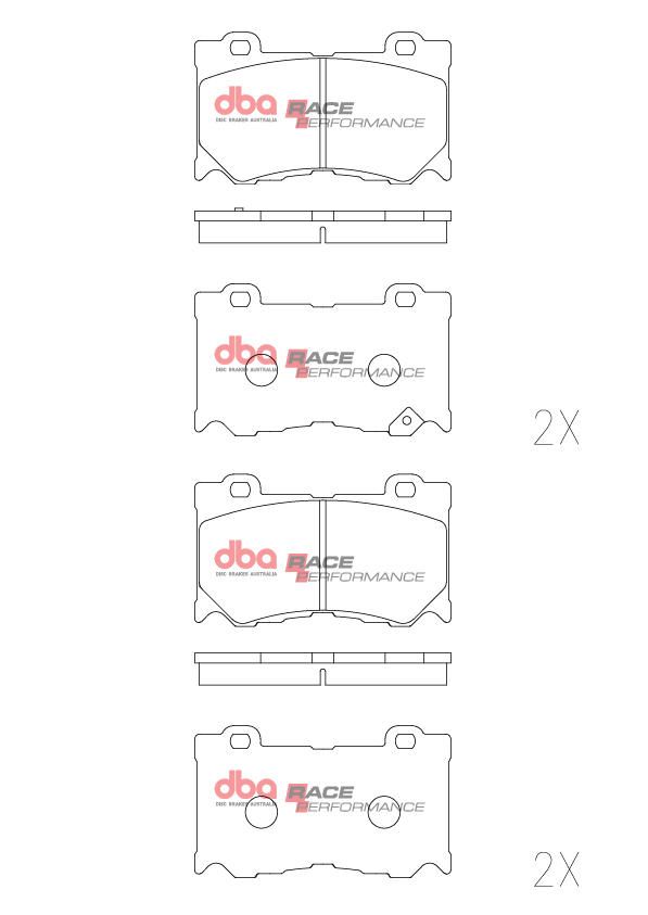 DBA RACE BRAKE PADS [ NISSAN SKYLINE, 370Z, Z / INIFINTI FX, G, M, Q SERIES. 2008 -> F ] - TecDoc Only