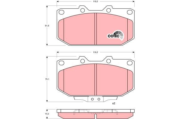 TRW DISC BRAKE PADS - TecDoc Only