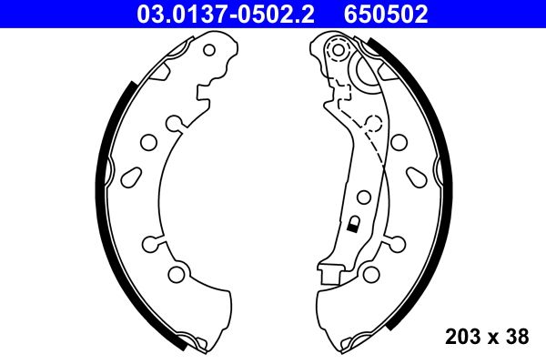 Brake Shoe Set 03.0137-0502.2