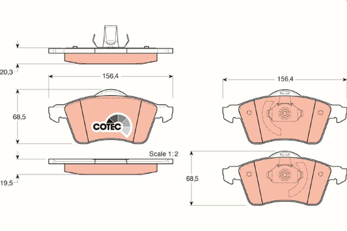 Brake Pad Set, disc brake GDB1282