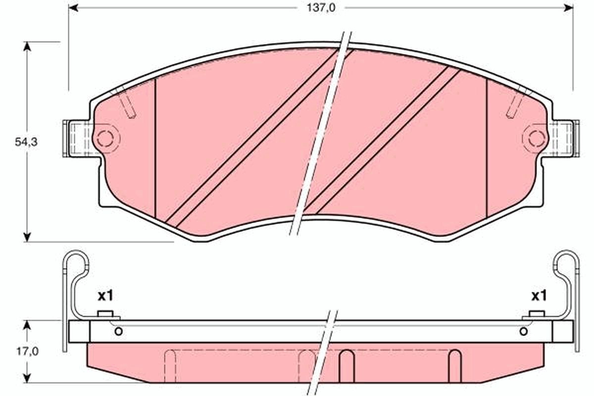 Brake Pad Set, disc brake GDB3169