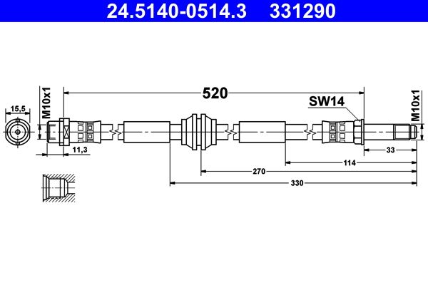 Brake Hose 24.5140-0514.3