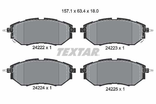 Brake Pad Set, disc brake 2422201