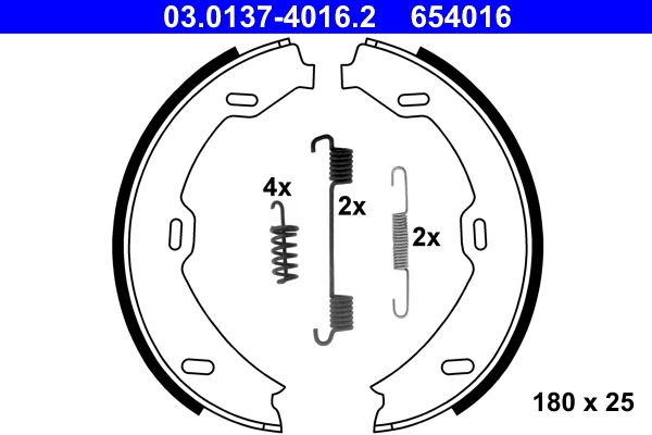 Brake Shoe Set, parking brake 03.0137-4016.2