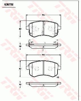 TRW DISC BRAKE PADS - TecDoc Only