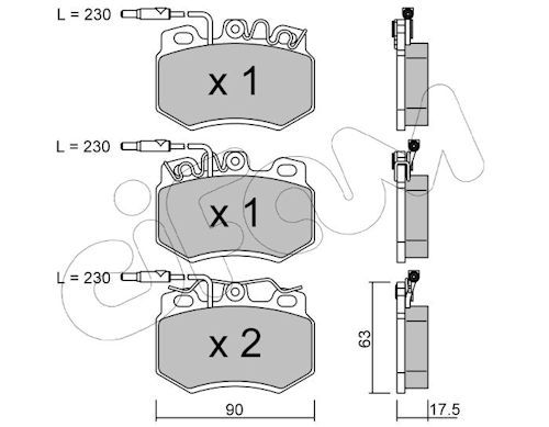 Bremsbelagsatz, Scheibenbremse