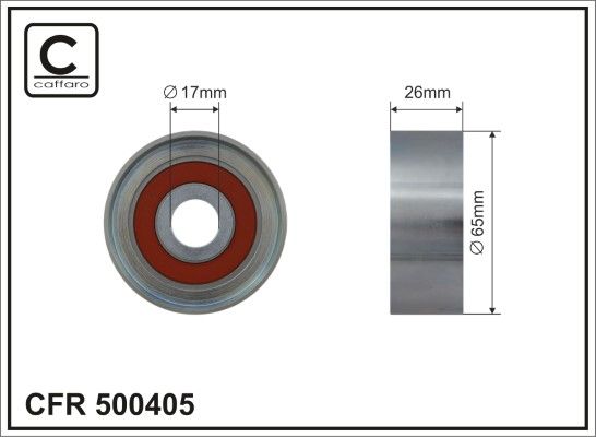 Tensioner Pulley, V-ribbed belt 500405