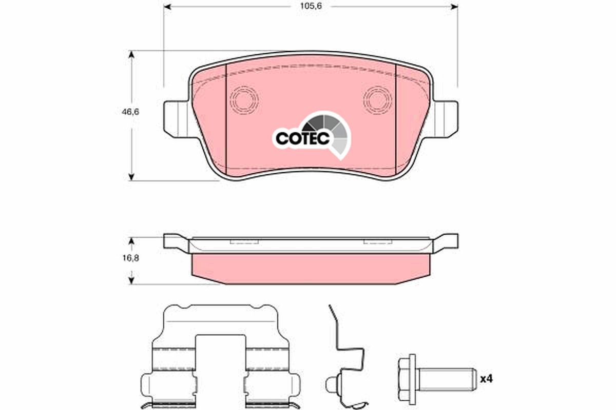 Brake Pad Set, disc brake GDB1637