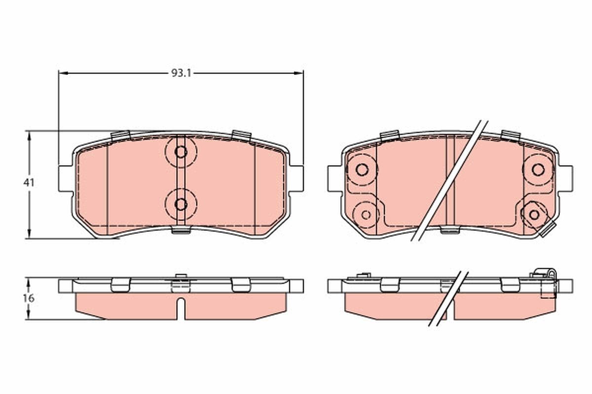 Brake Pad Set, disc brake GDB3421