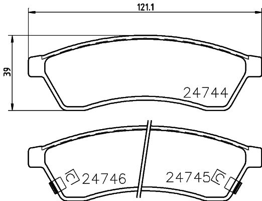 Комплект тормозных колодок, дисковый тормоз 8DB 355 014-491