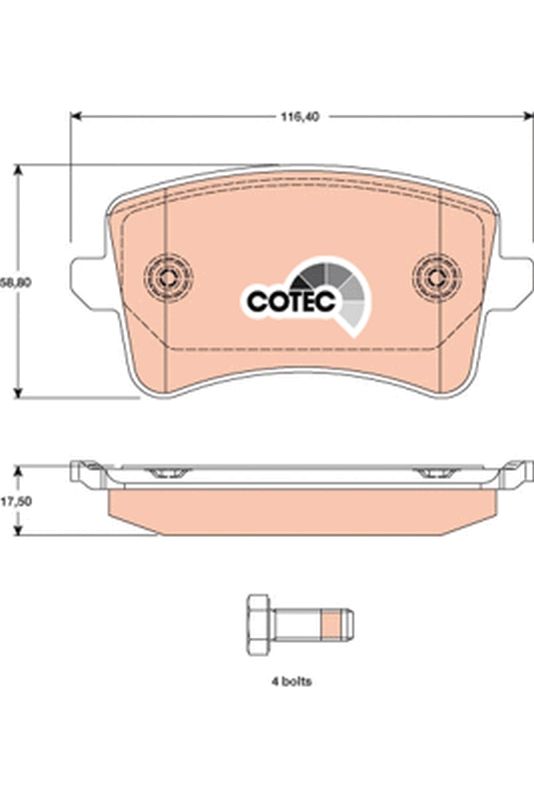 Brake Pad Set, disc brake GDB1765