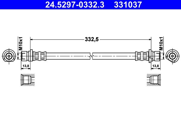 24.5297-0332.3 ATE fékcső